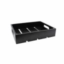 Tablecraft CRATE11BK Full Size Black Wood Display Crate 2-3/4" Deep