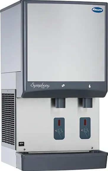 Follett Symphony Plus™ 50CI414A-S Countertop Ice and Water Dispenser 425 Pound Daily Production 50 Pound Storage SensorSAFE™ Dispense Nugget Style Ice — 115V, 1PH