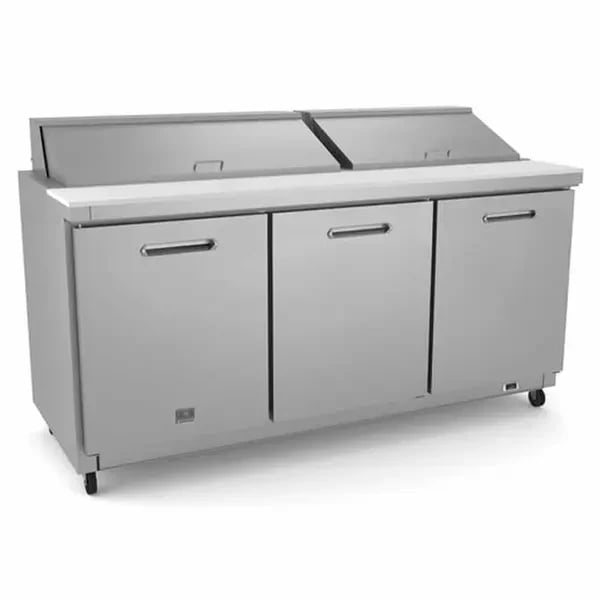 Kelvinator KCHST70.18 18-Pan 3-Door Sandwich Prep Table 71-5/8"W