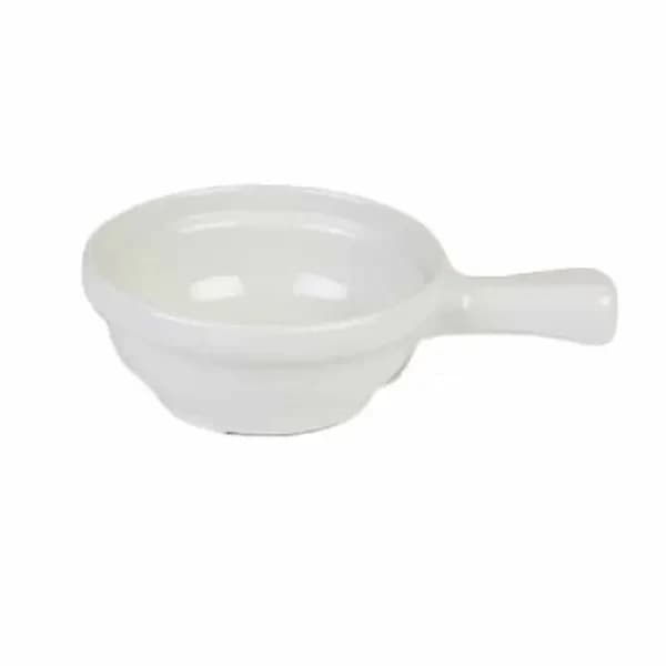 Thunder Group CR305V Ivory 10 oz. Melamine Soup Bowl with Handle | Case of 12