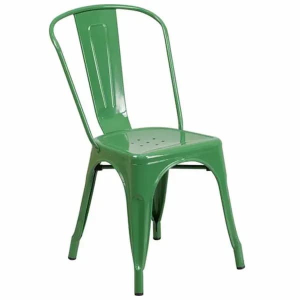 Flash Furniture CH-31230-GN-GG Green Galvanized Steel Chair