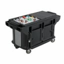 Cambro Versa Food Bar VBRUTHD6110 5-Pan Black Cold Food Serving Counter