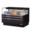 Turbo Air TOM-48L-UF-B-1S-N Black Horizontal Open Display Case Merchandiser 46-3/4"W