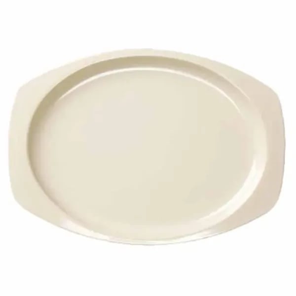 Thunder Group NS209T NuStone Tan 9-1/2" x 6-3/4" Rectangular Melamine Platter | Case of 12