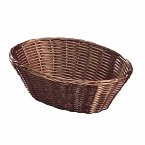Tablecraft 1476 Brown Oblong Woven Basket 10" x 6-1/2" x 3 | Case of 12
