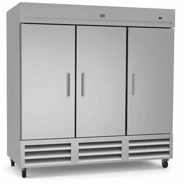 Kelvinator KCHRI81R3DF 72 cu. ft. 3-Door Bottom Mount Reach-In Freezer 81"W