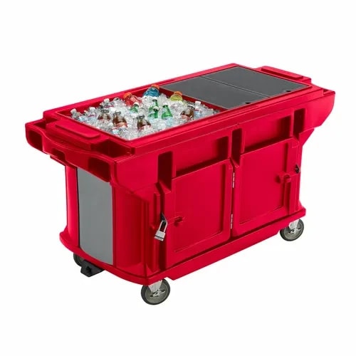 Cambro Versa Food Bar VBRUT5158 4-Pan Hot Red Cold Food Serving Counter — main image