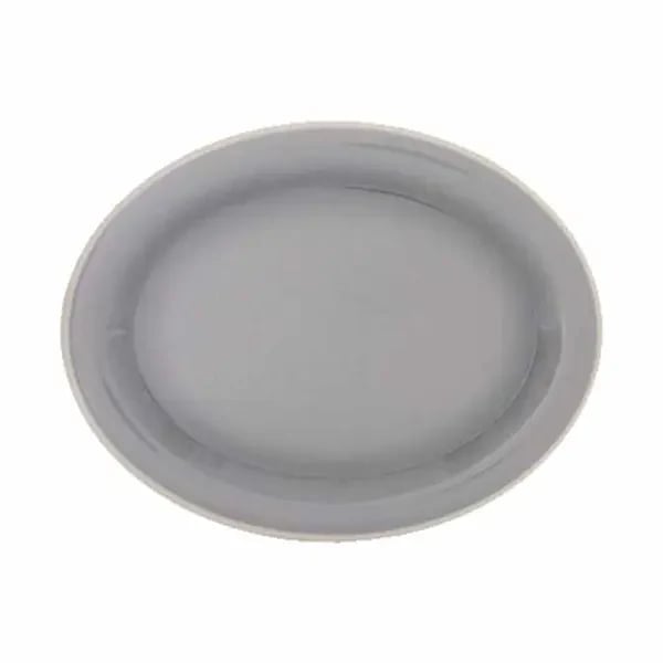 Restaurant Glassware — Thunder Group DM213H Graham 13-1/2" x 10-1/2" Oval Melamine Platter | Case of 12