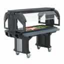 Cambro Versa Food Bar VBR5110 4-Pan Black Cold Food Serving Counter