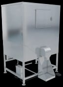 Kloppenberg DISP-1000-IBU Freestanding Ice Bagging/Dispensing Bin 1078 Pound Capacity Foot Pedal Actuation Cube Style Ice — 110V, 1PH