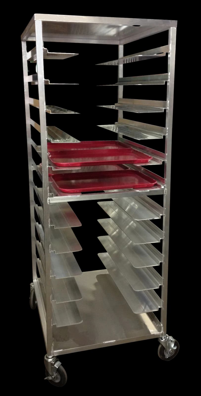 Carter-Hoffmann AL12 ® Portable Aluminum Pan Rack Single Width Open Style Side-Loaded 12 Pan Capacity