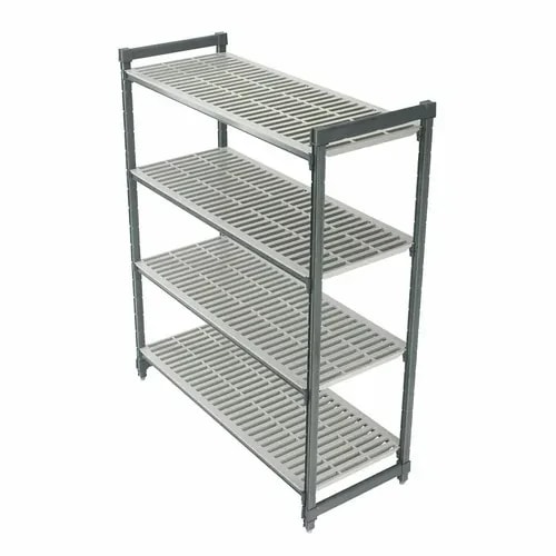 Cambro Camshelving ESU216084V4580 4-Shelf Polypropylene Brushed Graphite Shelving Kit 60"W X 21"D X 84"H — main image