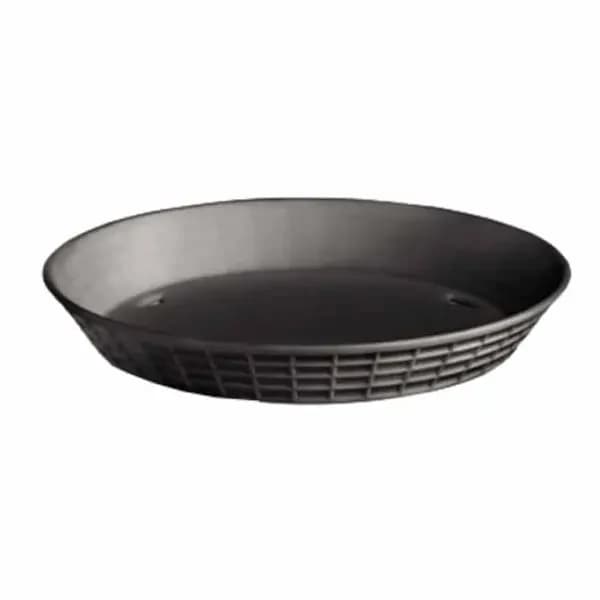 Tablecraft 13759BK Black Round Platter Basket 9" x 1-1/4" | Case of 12