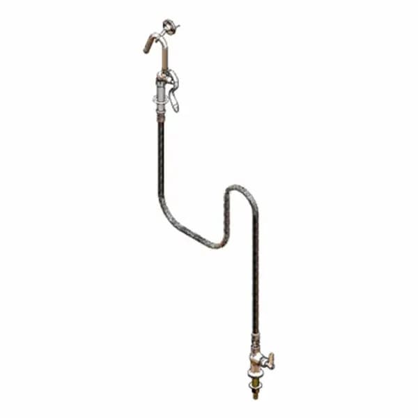 T&S Brass B-0305-102A-CR T&S Single Hole Deck Mount Pantry Base with 68" Hose