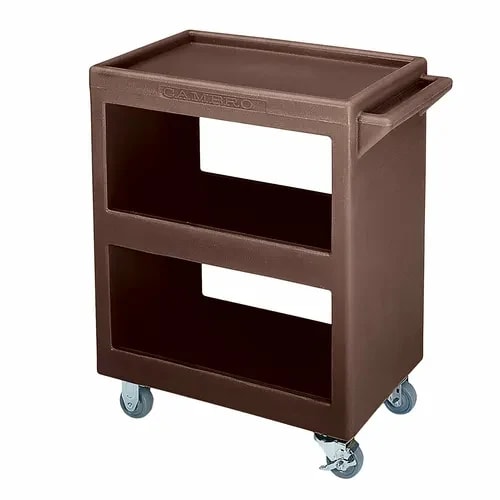 Cambro BC225131 3-Shelf 350 Lb. Capacity Dark Brown Utility Bus Cart — main image