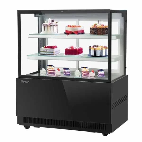 Turbo Air TBP48-54FN-B Refrigerated Black Bakery Display Case 47-1/4"W