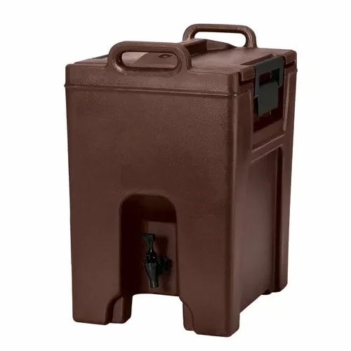 Cambro Camtainer UC1000131 10-1/2 Gallon Insulated Dark Brown Beverage Dispenser — main image