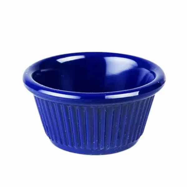 Thunder Group ML509CB1 Cobalt blue 2 oz. Fluted Melamine Ramekin | Case of 12