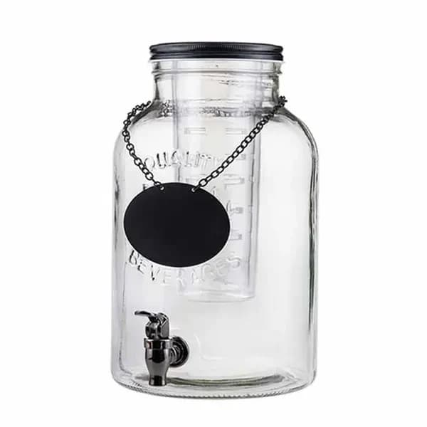 Tablecraft 10090 2-Gallon Cold Beverage Dispenser with Infuser and Ice Core