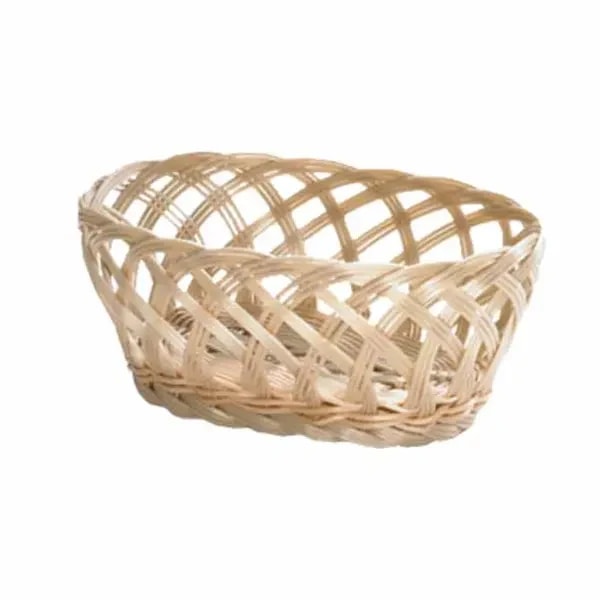 Tablecraft 1136W Natural Oval Woven Basket 9-1/2" x 7-1/4" x 3-3/4 | Case of 12 — main image