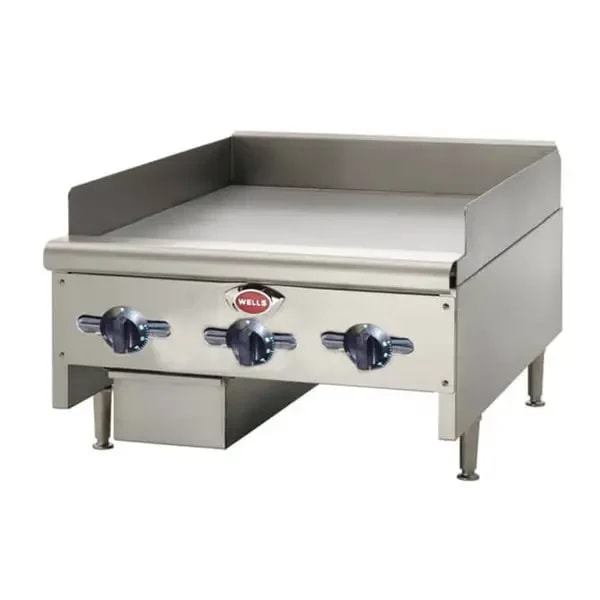 Wells HDTG-4830G Heavy Duty 120,000 BTU Thermostatic Control Gas Griddle 48"W — main image