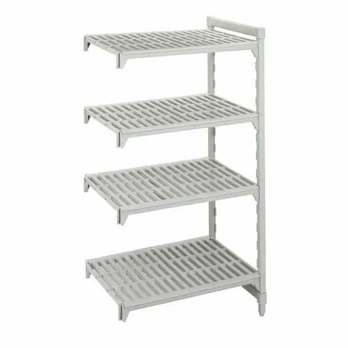 Cambro Camshelving CPA183064V4480 4-Shelf Polypropylene-Covered Steel Posts Speckled Gray Shelving Kit 30"W X 18"D X 64"H — main image