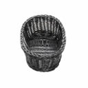 Tablecraft M2474 Oval Black Woven Ridal Basket 9-1/4" x 6-1/4" x 3-1/4 | Case of 12