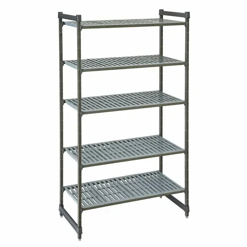 Cambro Camshelving CBU183684V5580 5-Shelf Polypropylene Brushed Graphite Shelving Kit 36"W X 18"D X 84"H — main image