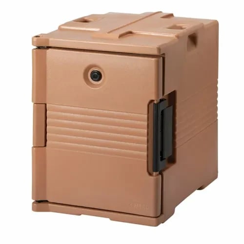 Cambro Ultra Pan Carrier UPC400157 Insulated Coffee Beige Front Loader Food Carrier