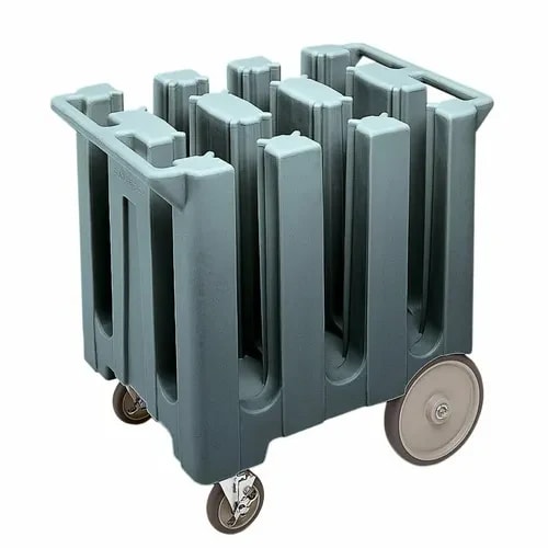Cambro DC575191 Polyethylene 6 Granite Gray Dish Caddy With 6 Dividers — main image