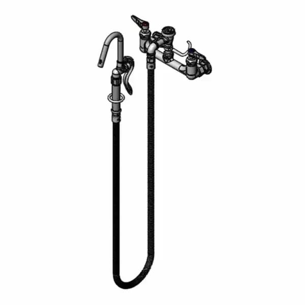 T&S B-0610-CR 8" Wall Mount Pot Filler Faucet with 68" Hose