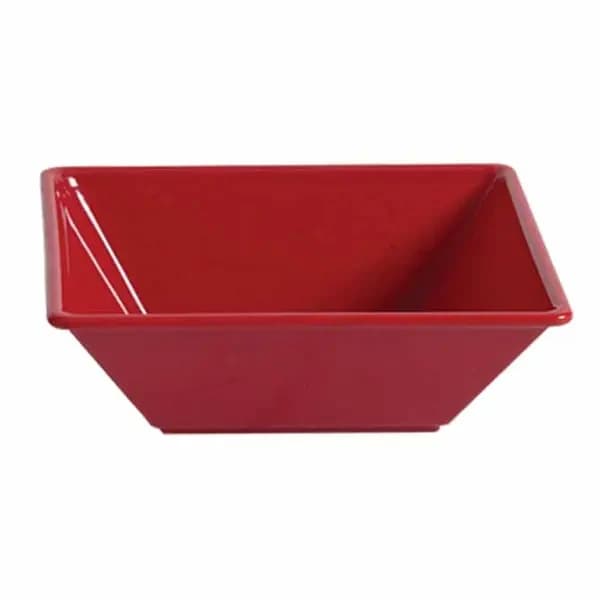 Thunder Group PS5004RD Passion Red 8 oz. Square Melamine Bowl | Case of 12