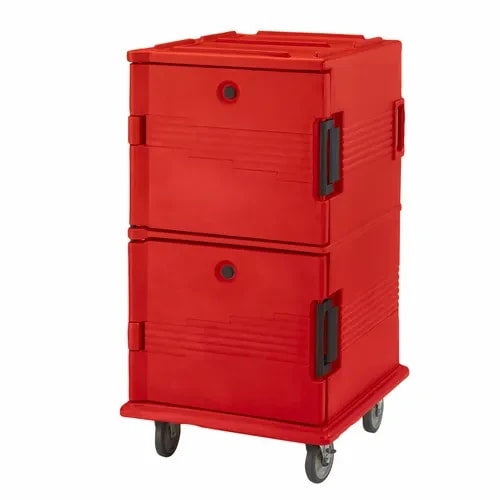Cambro Ultra Cam Cart UPC1600SP158 Insulated Hot Red Front Loader Food Carrier — main image