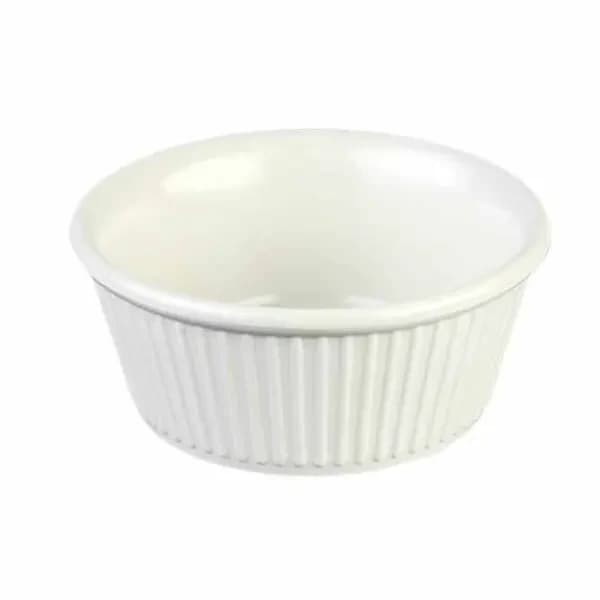 Thunder Group ML533B1 Bone 3-1/2 oz. Fluted Melamine Ramekin | Case of 12