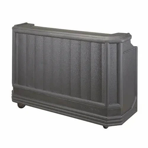 Cambro Cambar BAR730191 Granite Gray Portable Bar 7-Bottle Speed Rail Portable Bar 72-3/4"W X 26"D X 48"H — main image