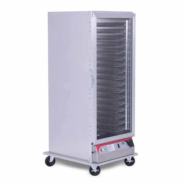 BevLes PHC60-24-A-1R1 Non-Insulated Clear Door 3/4 Height Heated Holding and Proofing Cabinet 29"W