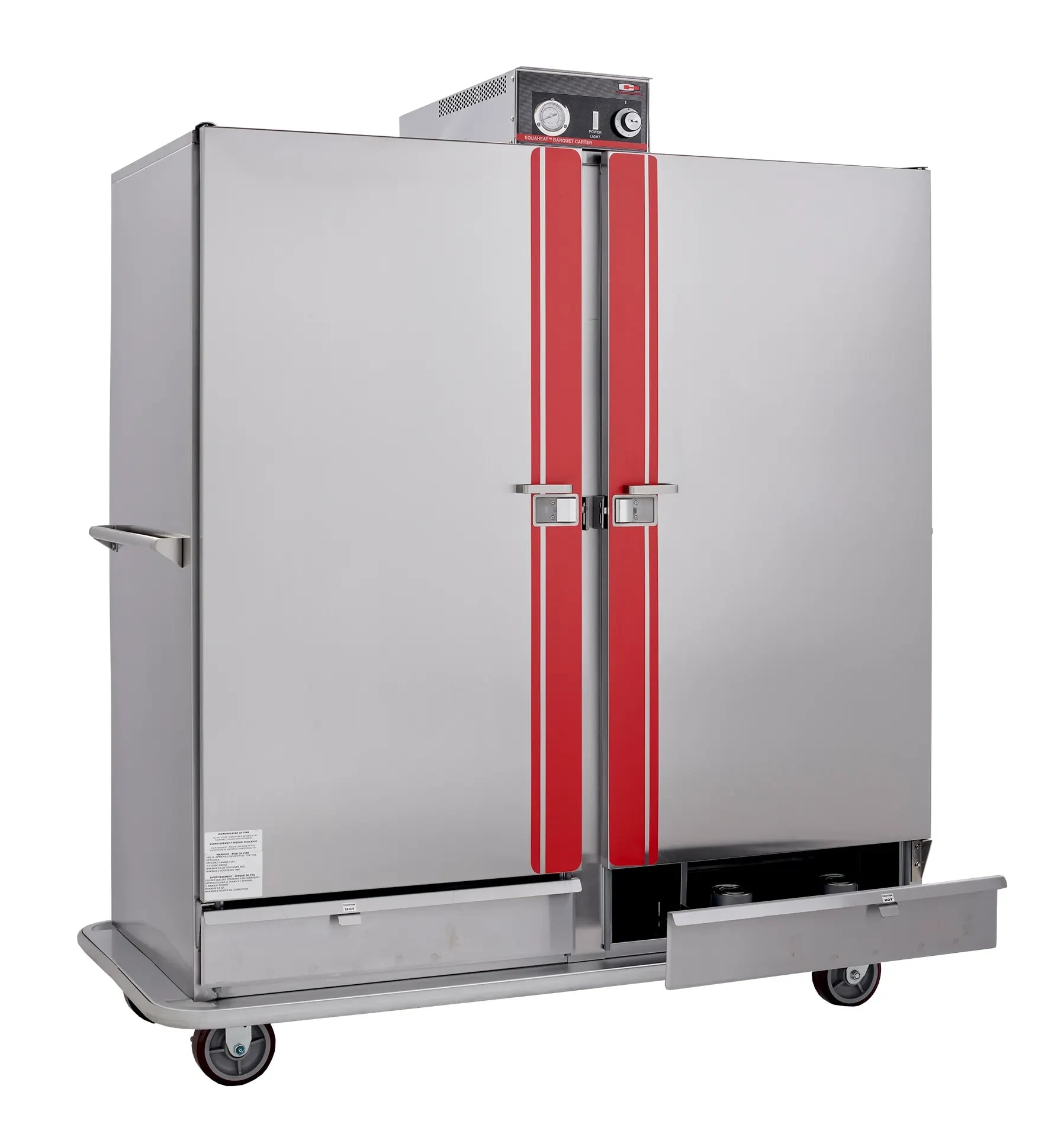 Carter-Hoffmann® EquaHeat™ Series BB1600 Freestanding Banquet Cart Electric and Canned Fuel Heating 150 Plate Capacity 2 Door — 240V, 1PH — main image