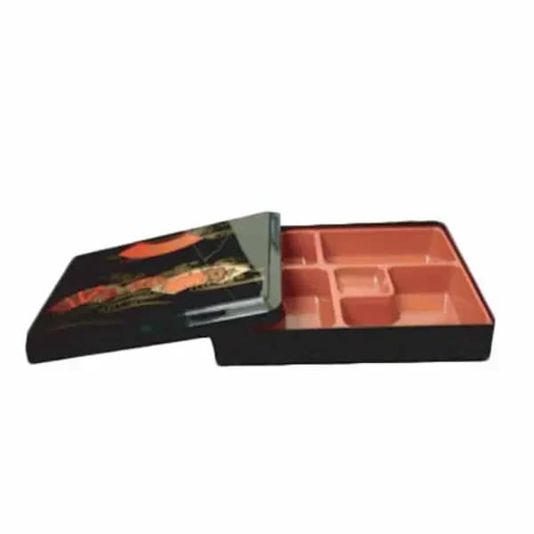 Thunder Group JPRB001 5-Compartment Plastic Bento Sushi Box