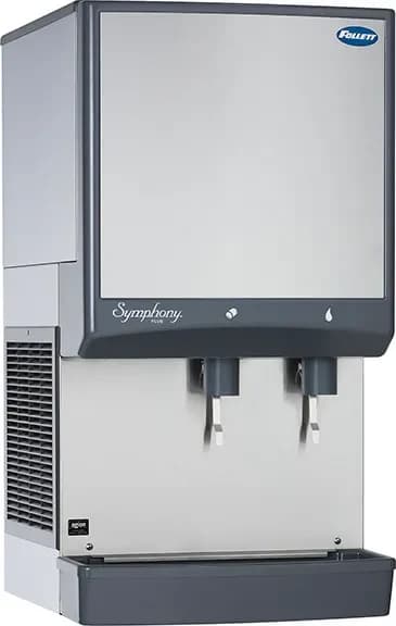 Follett 50CI414W-L Symphony Plus™ Countertop Ice and Water Dispenser 425 Pound Daily Production 50 Pound Storage Lever Dispense Nugget Style Ice — 115V, 1PH