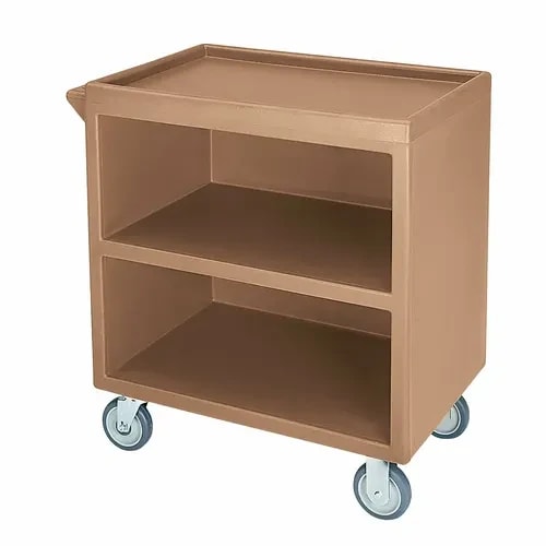Cambro BC3304S157 3-Shelf 500 Lb. Capacity Coffee Beige Utility Bus Cart — main image
