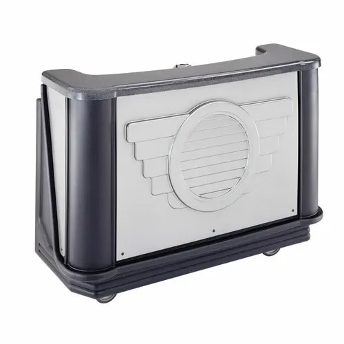 Cambro Cambar BAR730DS667 Manhattan Portable Bar 7-Bottle Speed Rail Portable Bar 77-5/8"W X 28-1/2"D X 47-1/2"H — main image