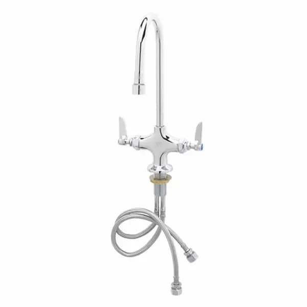 T&S Brass B-0300-VR T&S Single Hole Deck Mount Double Pantry Faucet with 5-3/4" Gooseneck Spout