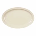 Thunder Group NS510T NuStone Tan 9-1/2" x 6-3/4" Oval Melamine Platter | Case of 12