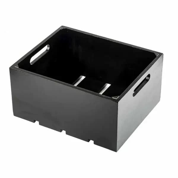 Tablecraft CRATE126 Half Size Brown Wood Display Crate 6-1/4" Deep