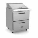Kelvinator KCHMT29.12.2D 12 Pan 2-Drawer Mega-Top Sandwich Prep Table 27-7/8"W