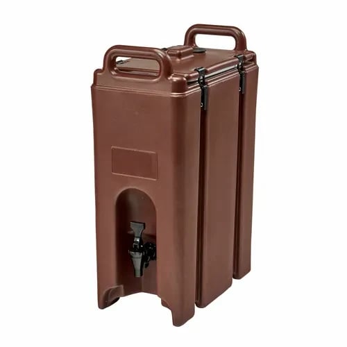 Cambro Camtainer 500LCD131 4-3/4 Gallon Insulated Dark Brown Beverage Dispenser