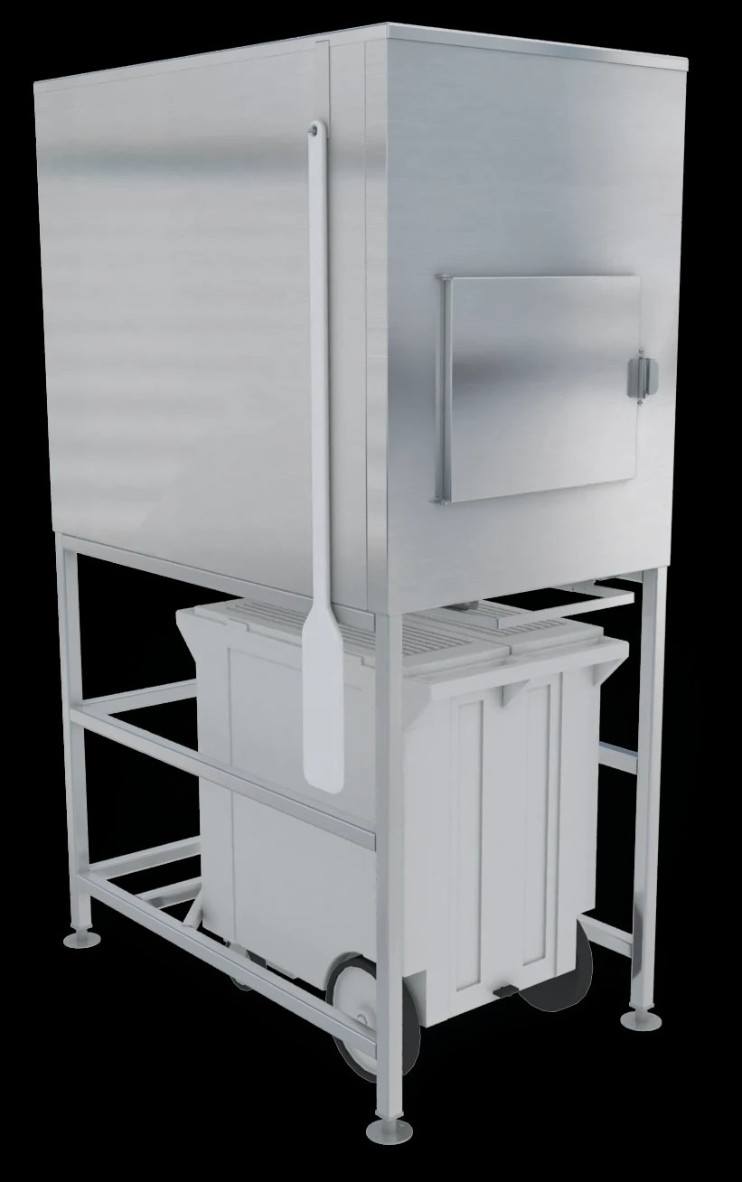 Kloppenberg SPS-1-G Gravity Dispense Ice Bin 900 Pound Capacity Polyethylene Interior Cube, Flake, Nugget Ice Compatibility — main image