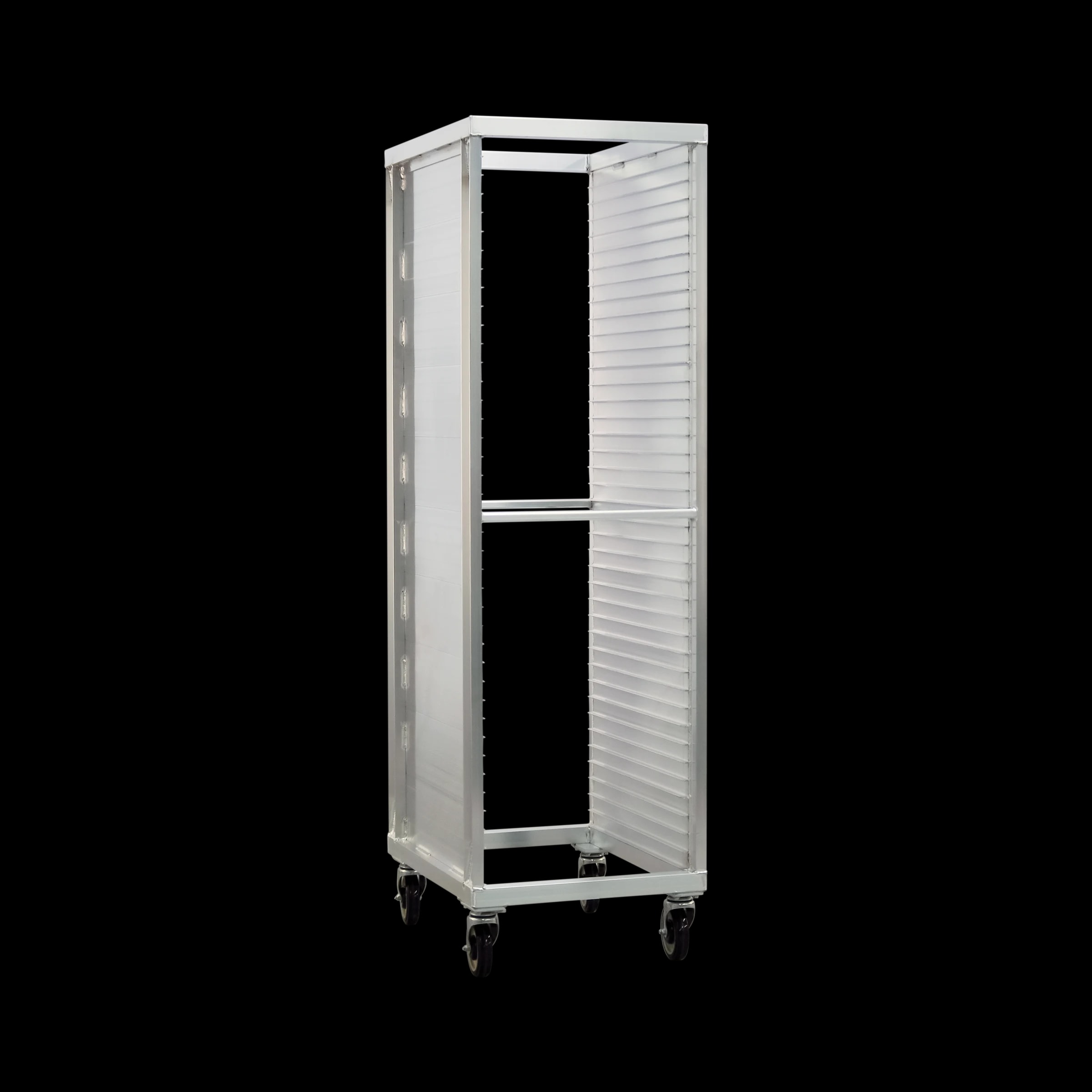 Carter-Hoffmann® O8639 Portable Aluminum Pan Rack Single Width Extruded Side Panel Style Side-Loaded 39 Pan Capacity — main image