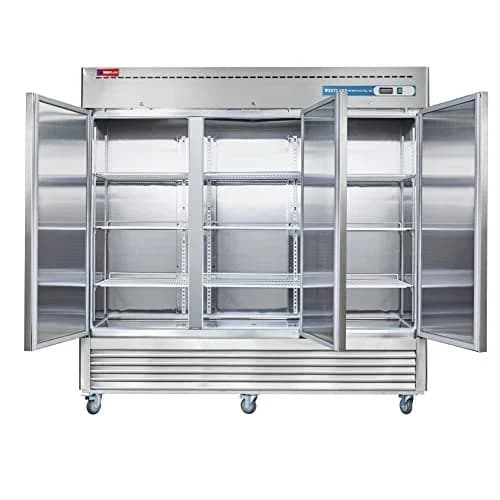 Horevo Global WKR-82B Westlake Reach-In Solid Door Merchandiser Refrigerator 3 Door 33-40°F
