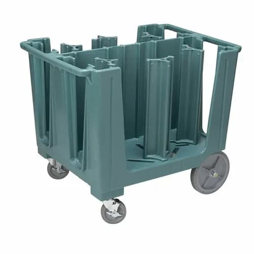Cambro ADCS401 Polyethylene 6 Slate Blue Dish Caddy With 6 Adjustable Dividers